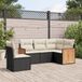 Maison Exclusive - Ensemble de meubles de jardin 5 pièces avec canapé et coussins, noir, en polyrotin