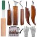 Omgoods - Jeu de sculpture sur bois avec 10 pièces pour débutants et professionnels