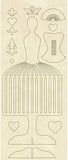 STAMPERIA Mannequin Princess Die-Cut van hout, meerkleurig, eenheidsmaat