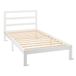 Amazon Basics Eenpersoons Bedframe met Hoofdeinde, Massief Grenenhout met Latten, 90cm x 200cm, Eenpersoons, Wit