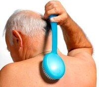 Adhome Verlengde badborstel - Blauw - 38 cm