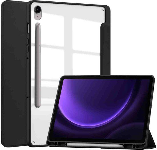 iMoshion Trifold Book Case for Samsung Galaxy Tab S9 11.0 inch / Tab S9 FE - Black