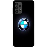 BMW Hoesje voor Samsung Galaxy A13 4G, M-logo, glanzend koolstofvezel