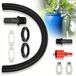 Kit de raccordement pour cuve de récupération d'eau de pluie - Connecteur de tuyau pour cuve de récupération d'eau de pluie - Tuyau flexible - Raccord de robinet - Pour l'utilisation d'eau de pluie - Irrigation de jardin