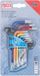 BGS technic BGS Stiftsleutelset - meerkleurig - kort - Torx T10 - T50 - 9 delig