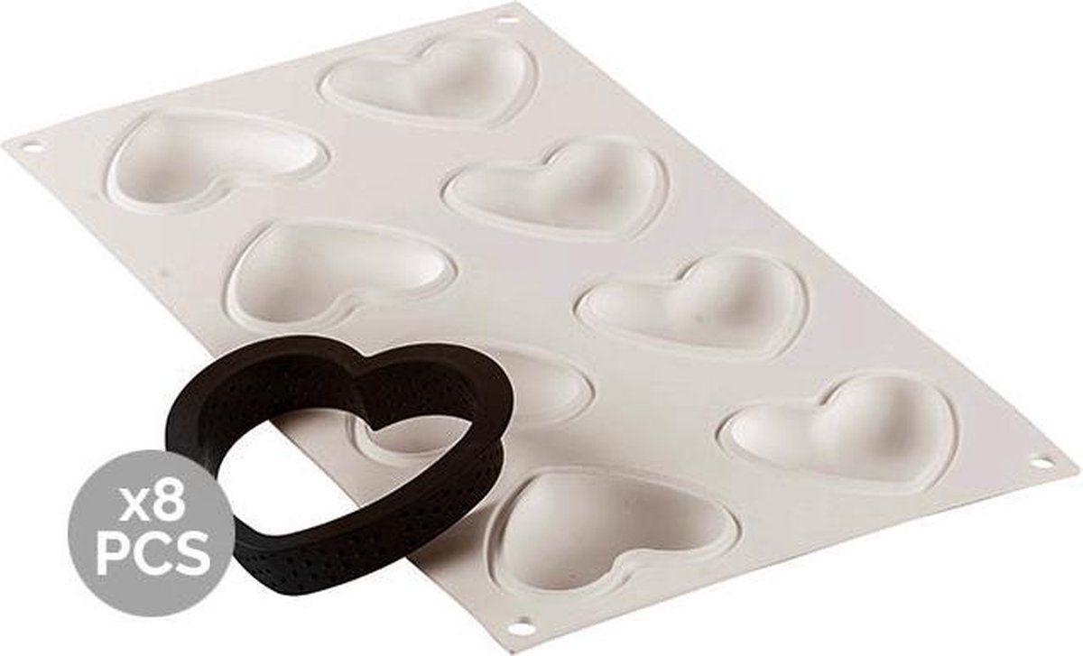 Silikomart Mini TARTE Petit Amour kit - siliconen mal en thermoplastische ringen