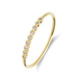 Lucardi Dames 14 karaat geelgouden ring met zirkonia