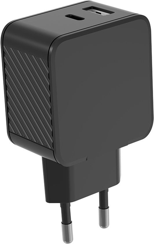 Bigben Connected 45W Dual Port USB-A & USB-C PD Fast Charger, Black