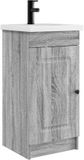 vidaXL Badkamermeubel met Wasbak Grijs Sonoma 42 x 40 x 84,5 cm