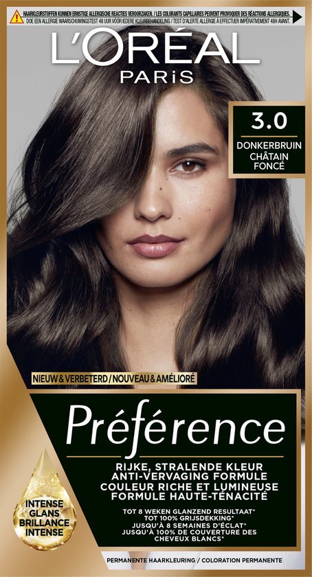 L'Oréal Récital Préférence 3 - Donkerbruin - Haarverf met Color extender