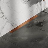Brauer Douchegoot met Multifunctioneel Rooster en Flens Voor Wandmontage - 70 cm - Koper Geborsteld Pvd