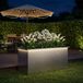 vidaXL Plantenbak met led zilver 50 x 100 x 48 cm roestvrij staal