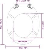 vidaXL Toiletbril Bruin Bewerkt Hout 44 x 38 cm