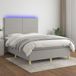 Maison Exclusive - Boxspringbed met matras en LED-verlichting, grijs, 140x190 cm, textiel