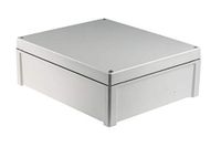 RS PRO Polycarbonaat universele behuizing grijs buitenmaat 344 x 289 x 117mm IP65