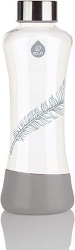 Equa Esprit Squeeze glazen waterfles 550 ml - Uitvoering - Feather