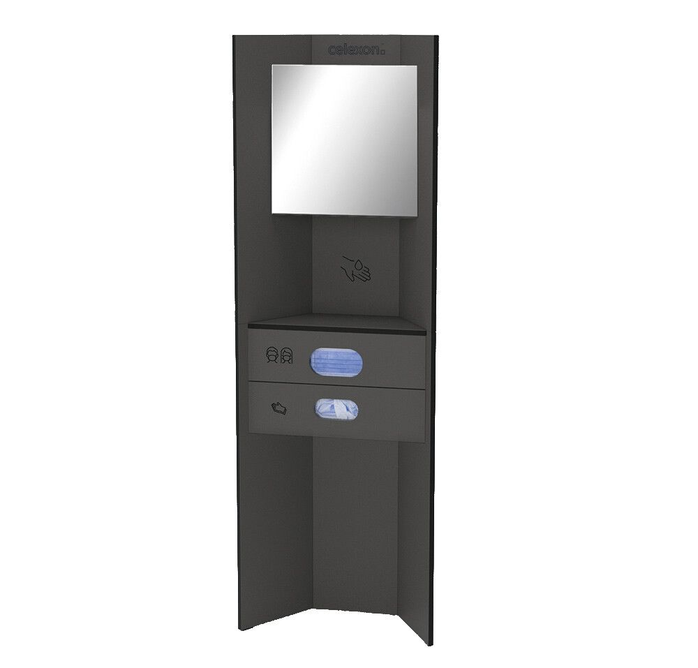 Hygiëne Station 180 Plus Desinfectie/Mondkapjes/Handschoenen - Antraciet