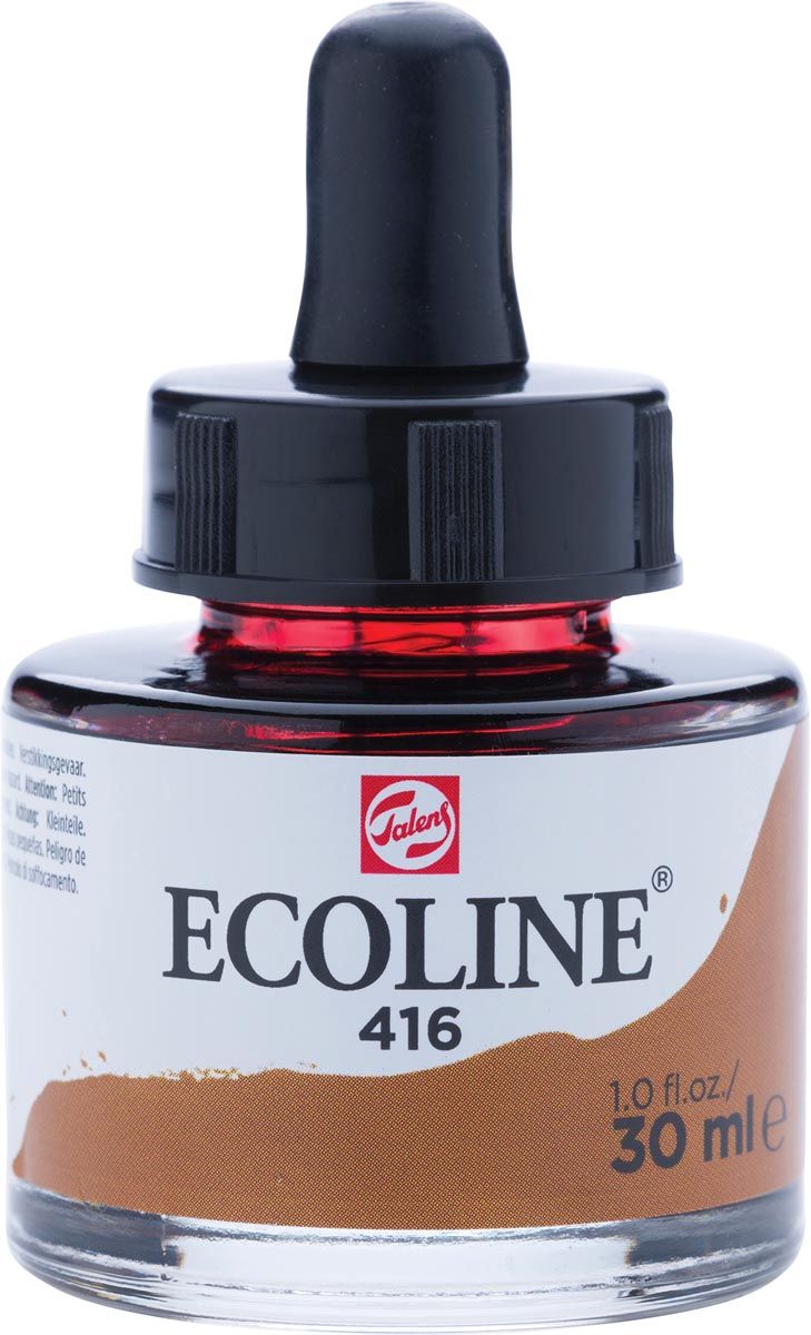 Talens Ecoline waterverf flacon - Sepia - 30 ml