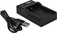 vhbw USB-C-oplader compatibel met Casio Exilim EX-ZS15, EX-ZS20 camera/camcorder - oplaadstation + USB-C-kabel met oplaadindicator