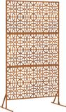 vidaXL - Pare-vue - 100 x 50 x 180 cm - acier résistant aux intempéries - couleur rouille