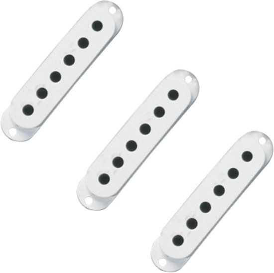 Fender Pickup Cover Stratocaster wit, 3 st. - Gitaaronderdeel