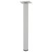 Wagner meubelpoot/tafelpoot/meubelvoet Classic Retro - Ø 30 x 300 mm, geïntegreerde schroefplaat 60 x 60 mm, binnendraad Ø 10 mm, staal gepoedercoat aluminium-zilver - 12123001