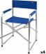 Aktive Inklapbare campingstoel Blauw 56 x 78 x 49 cm (Set van 4)