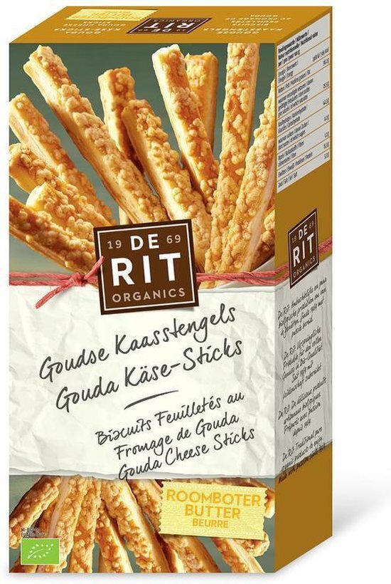 De Rit Goudse kaasstengels bio (100g)