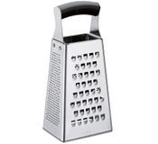 Küchenprofi Master Grip Vierkante rasp, van roestvrij staal, vlijmscherpe messen met fijne tester, vaatwasmachinebestendig, groenteschaaf, kaasrasp, kruidenschaaf, appelrasp, 23,5 cm hoog