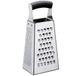Küchenprofi Master Grip Vierkante rasp, van roestvrij staal, vlijmscherpe messen met fijne tester, vaatwasmachinebestendig, groenteschaaf, kaasrasp, kruidenschaaf, appelrasp, 23,5 cm hoog