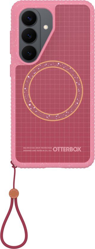 OtterBox Sole Series Hoesje Geschikt voor Samsung Galaxy S26 | Back Cover | Compatibel met MagSafe | Met Draaglus | Gerecycled | Xtra Hot Roze