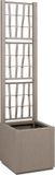 vidaXL Tuinplanter met Trellis Lichtbruin 36 x 36 x 140 cm PP