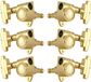 Grover 109G Super Rotomatics 3-Step Button,3+3,Gold Mécaniques dorées pour guitare électrique