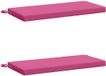 vidaXL - Coussin de banc - SOEST - 2 pièces - 100% Polyester - Rose - 60 x 40 x 5 cm