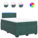 vidaXL Boxspringbed met matras, vert, 120x190 cm, velours