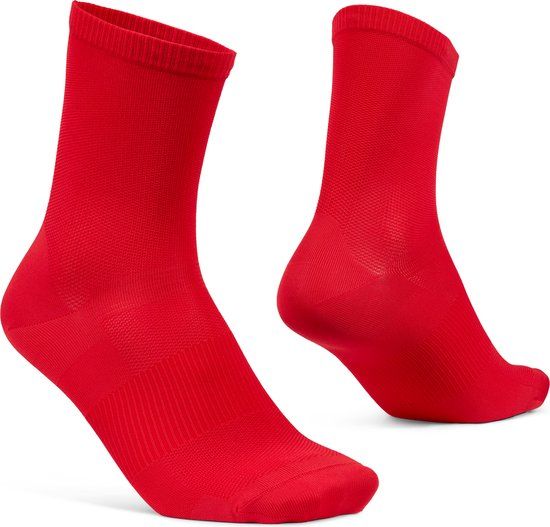 GripGrab Airflow Lightweight Zomer Fietssokken - Unisex - Rood - Maat XS (35-38)