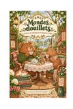 Mondes douillets: 56 scènes d’animaux mignons à colorier et une chasse au trésor pour adultes et adolescents