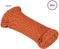 vidaXL - Corde multifonctionnelle - 4 mm - 25 m - Orange - PP