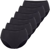 sloggi Dames midi slip 6 pack GO Daily Cotton Zwart L