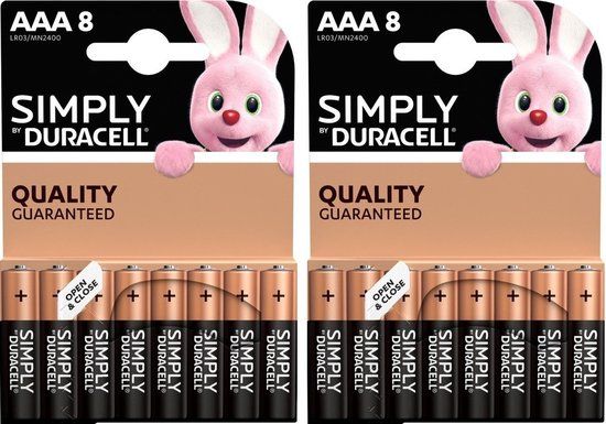 Duracell AAA Simply batterijen 1.5 V - 16 stuks