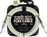 Ernie Ball 6436 Flex Cable Gitaarkabel Glow In The Dark 3 Meter
