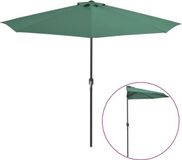 vidaXL Balkonparasol half met aluminium paal 300x155 cm groen