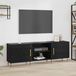 Prolenta Maison Exclusive - Meuble TV, dimensions 150 x 30 x 50 cm, finition noire imitation chêne, fabriqué en panneaux de particules
