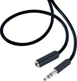 SpeaKa Professional Jackplug Audio Verlengkabel [1x Jackplug male 3,5 mm - 1x Jackplug female 3,5 mm] 5.00 m Zwart