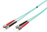 Digitus DK-2511-03/3 Glasvezelkabel OM3 3m ST/ST Duplex Aqua