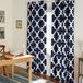 Exclusive Home Curtains Ironwork Sateen Woven Blackout Grommet Top Curtain Panel Pair, 52x84, Peacoat Blue, 2 Piece