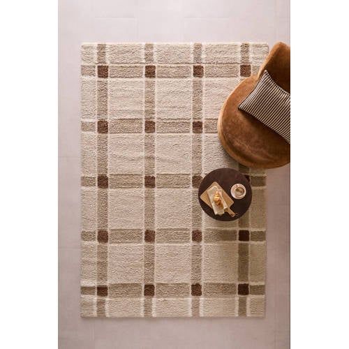 NOUS Living vloerkleed zand/donkerbruin (290x200 cm)