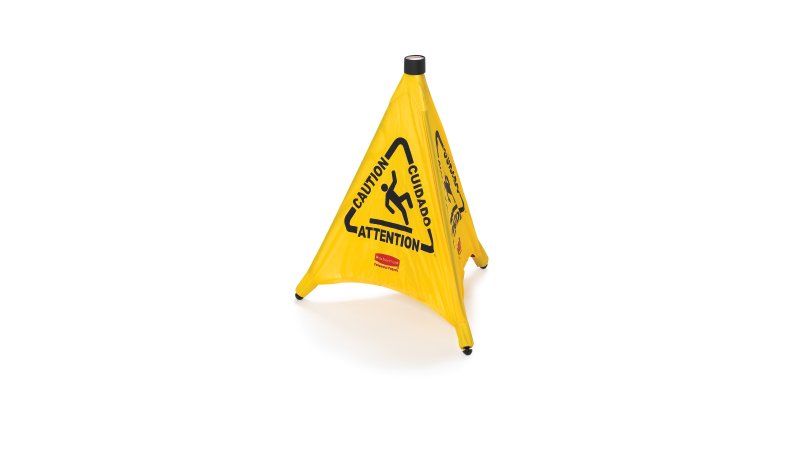 Rubbermaid FG9S0000YEL Waarschuwingsbord 50,80 cm wit, zwart
