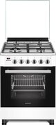 Wiggo WO-E639R(WX) - Serie 9 - 60 cm - Gasfornuis - Wok - Wit Rvs