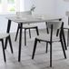 Julian Bowen Casa Rechthoekige Eettafel - Grijs/Zwart, Rubberhout, H 75 x B 80 x D 120cm